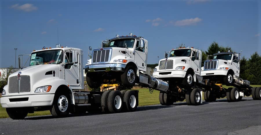semi truck heavy equipment transport
